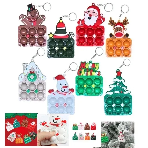 Christmas Ornament Push Bubble Pop Toy Keychain - Christmas Ornament Push Bubble Pop Toy Keychain - Image 0 of 7