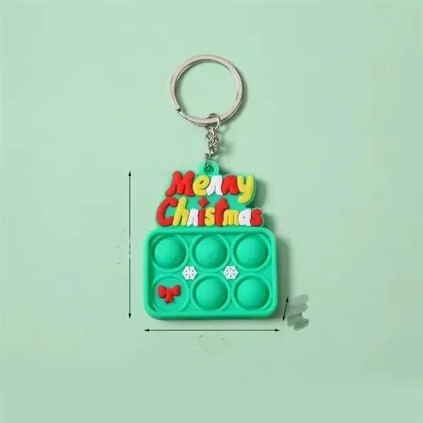 Christmas Ornament Push Bubble Pop Toy Keychain - Christmas Ornament Push Bubble Pop Toy Keychain - Image 3 of 7