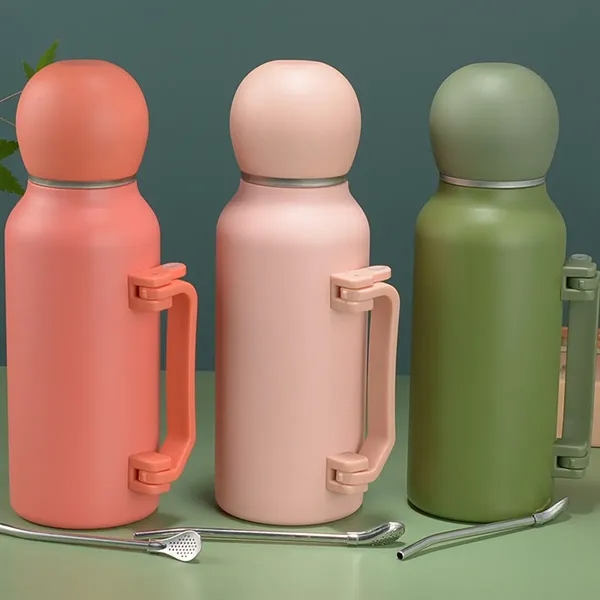 stainless steel water bottle with spoon - stainless steel water bottle with spoon - Image 2 of 4