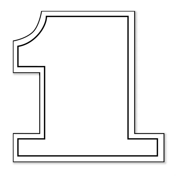 Number One Shaped NoteKeeper™ Magnet 20 Mil - Number One Shaped NoteKeeper™ Magnet 20 Mil - Image 1 of 1