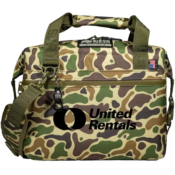 Bison 12 Can - Duck Camo - Made in USA - SoftPak Cooler - Bison 12 Can - Duck Camo - Made in USA - SoftPak Cooler - Image 1 of 2