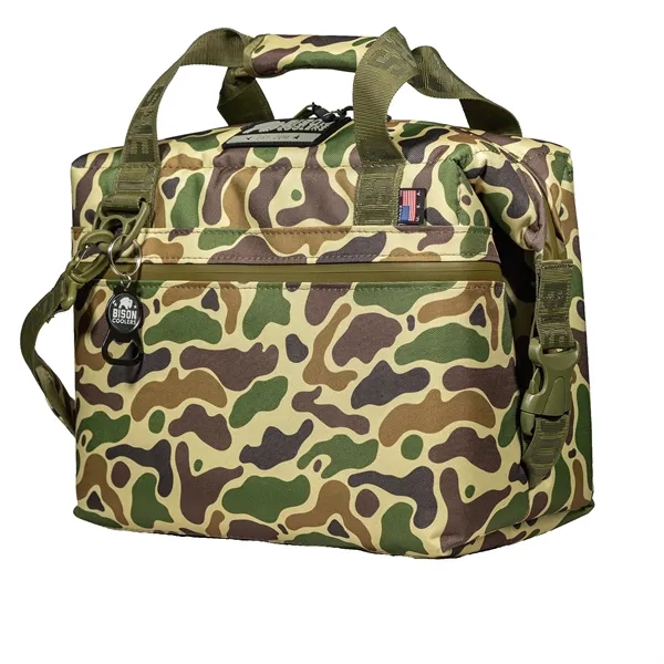 Bison 12 Can - Duck Camo - Made in USA - SoftPak Cooler - Bison 12 Can - Duck Camo - Made in USA - SoftPak Cooler - Image 0 of 2