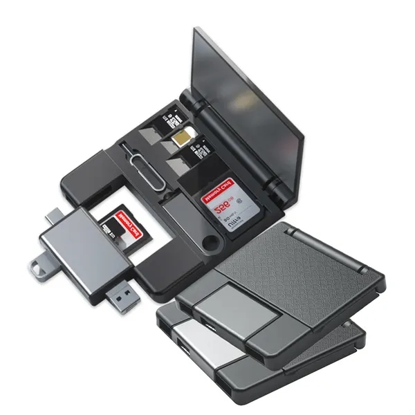 7 in 1 SD Card Reader Storage Box - 7 in 1 SD Card Reader Storage Box - Image 0 of 4