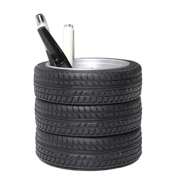 Novelty Tire-Shaped Desk Pen Holder - Novelty Tire-Shaped Desk Pen Holder - Image 2 of 5