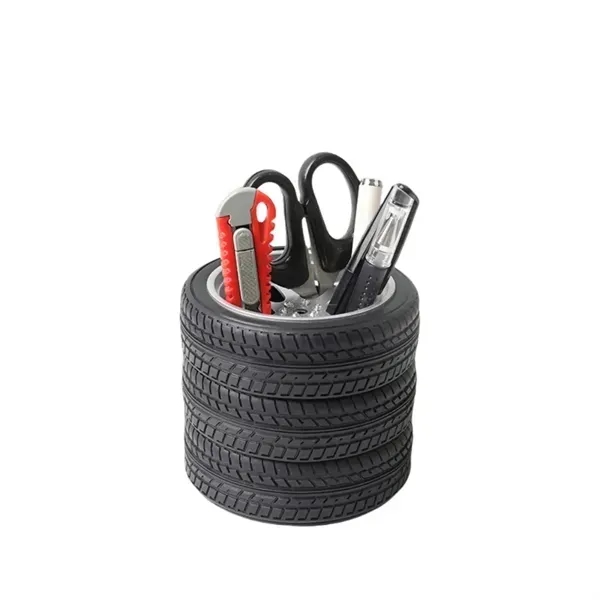 Novelty Tire-Shaped Desk Pen Holder - Novelty Tire-Shaped Desk Pen Holder - Image 5 of 5
