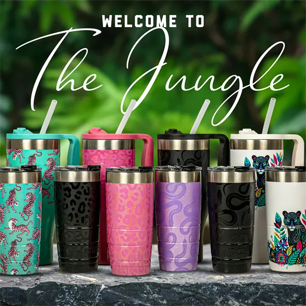 Leakproof 22 oz Bison Tumbler - Jungle Designer Series - Leakproof 22 oz Bison Tumbler - Jungle Designer Series - Image 0 of 6