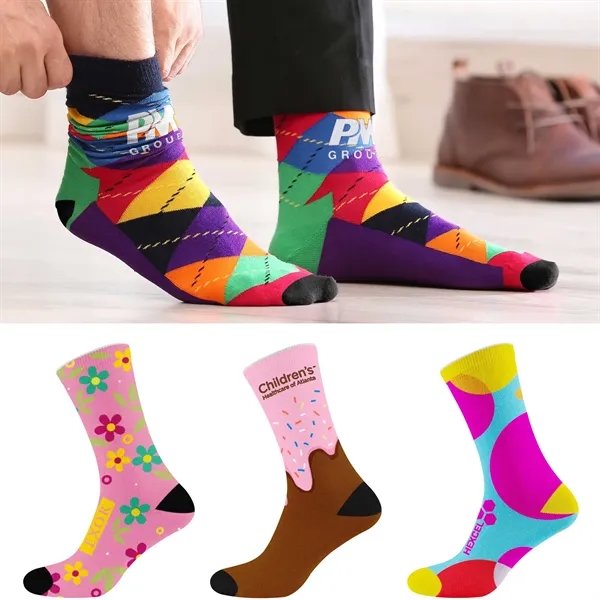 Crew Cut Dye Sublimated Socks - Crew Cut Dye Sublimated Socks - Image 0 of 4