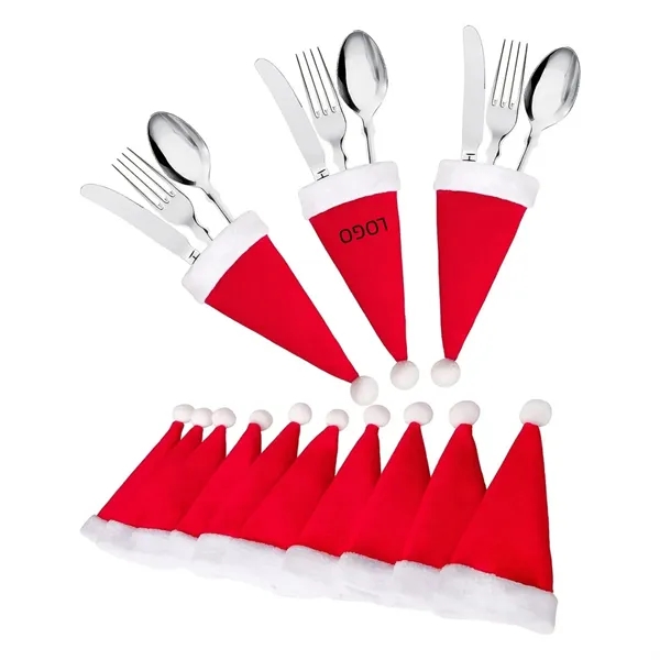 Christmas Santa Hats Silverware Holders - Christmas Santa Hats Silverware Holders - Image 0 of 2