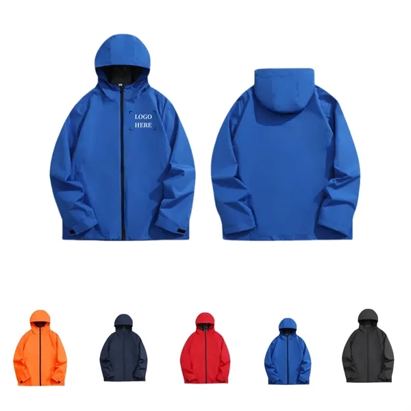 Lightweight Unisex Jacket Hooded Windbreaker - Lightweight Unisex Jacket Hooded Windbreaker - Image 0 of 7