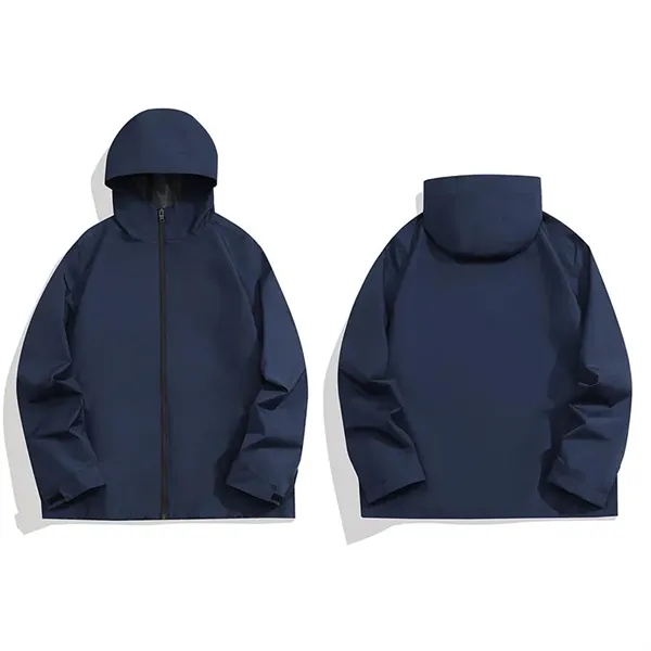Lightweight Unisex Jacket Hooded Windbreaker - Lightweight Unisex Jacket Hooded Windbreaker - Image 2 of 7