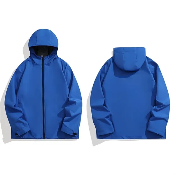 Lightweight Unisex Jacket Hooded Windbreaker - Lightweight Unisex Jacket Hooded Windbreaker - Image 4 of 7