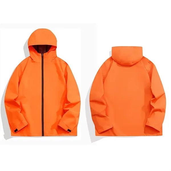 Lightweight Unisex Jacket Hooded Windbreaker - Lightweight Unisex Jacket Hooded Windbreaker - Image 5 of 7