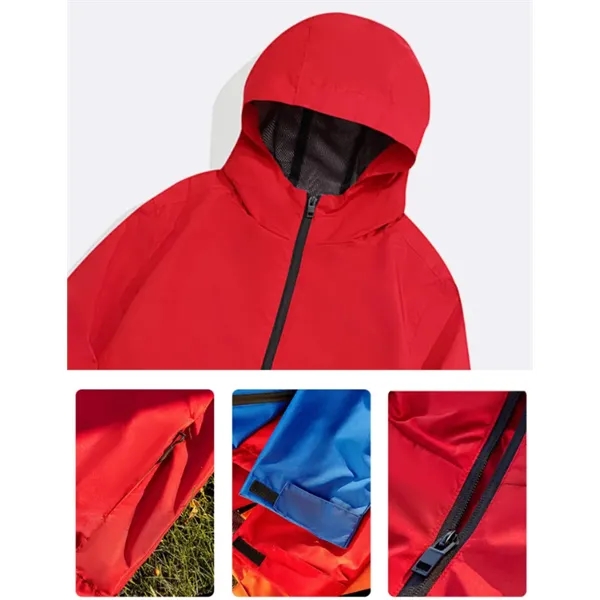 Lightweight Unisex Jacket Hooded Windbreaker - Lightweight Unisex Jacket Hooded Windbreaker - Image 7 of 7