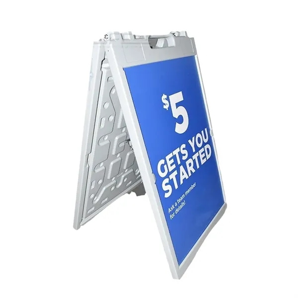 Plastic Signage A-Frame Double-Sided Poster Stand - Plastic Signage A-Frame Double-Sided Poster Stand - Image 3 of 5