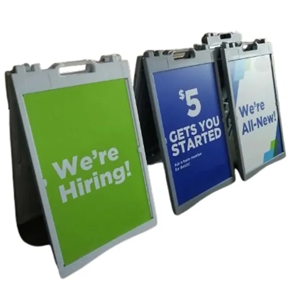 Plastic Signage A-Frame Double-Sided Poster Stand - Plastic Signage A-Frame Double-Sided Poster Stand - Image 0 of 5