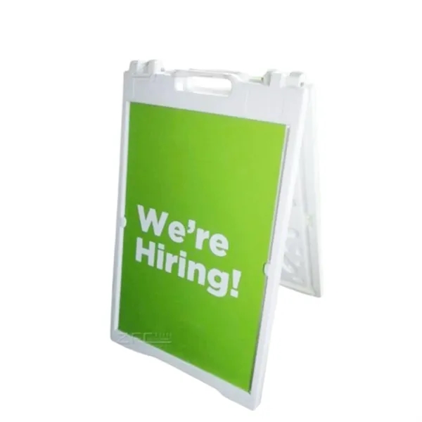 Plastic Signage A-Frame Double-Sided Poster Stand - Plastic Signage A-Frame Double-Sided Poster Stand - Image 4 of 5