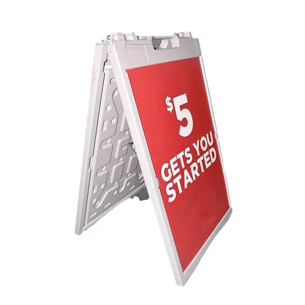 Plastic Signage A-Frame Double-Sided Poster Stand - Plastic Signage A-Frame Double-Sided Poster Stand - Image 5 of 5