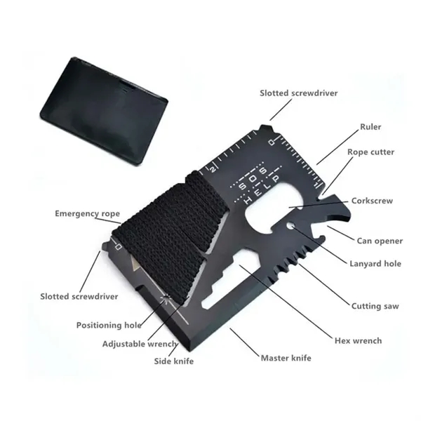 Stainless steel multi-function saber card - Stainless steel multi-function saber card - Image 3 of 3