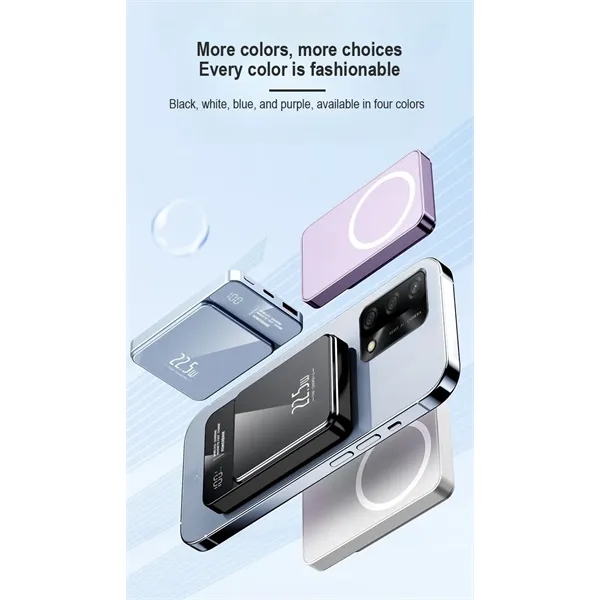 PD Magnetic Power Bank 5,000mAh w/ Display - PD Magnetic Power Bank 5,000mAh w/ Display - Image 5 of 11