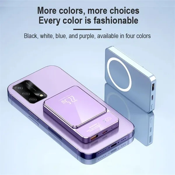 PD Magnetic Power Bank 5,000mAh w/ Display - PD Magnetic Power Bank 5,000mAh w/ Display - Image 7 of 11