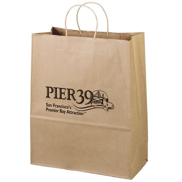 Custom Eco Citation - Kraft-Brown Shopper - Flexo Ink Print