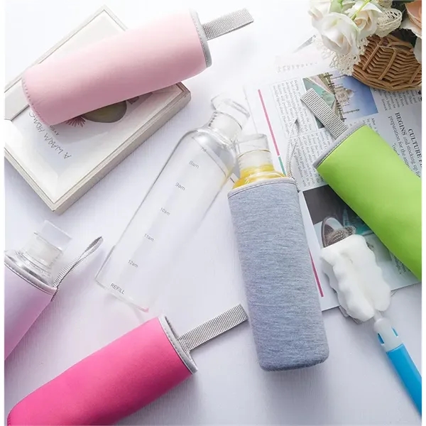 Neoprene Insulated Glass Water Bottle Cover - Neoprene Insulated Glass Water Bottle Cover - Image 3 of 5