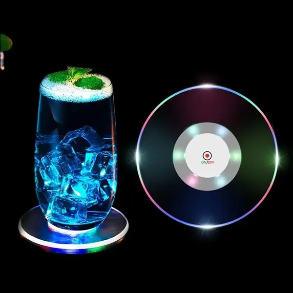 Crystal Ultra-Thin LED Coasters - Crystal Ultra-Thin LED Coasters - Image 0 of 5