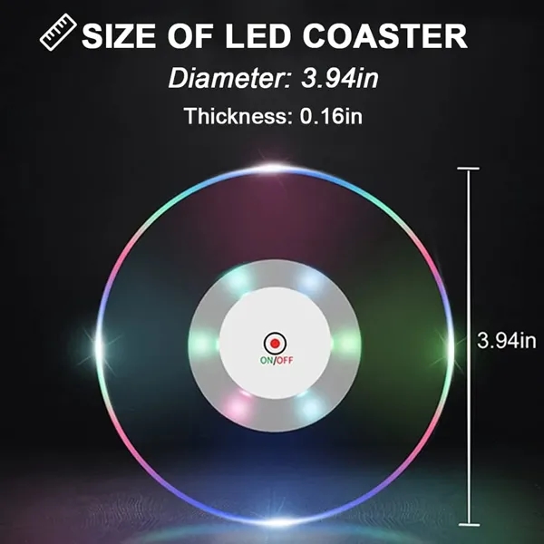 Crystal Ultra-Thin LED Coasters - Crystal Ultra-Thin LED Coasters - Image 2 of 5