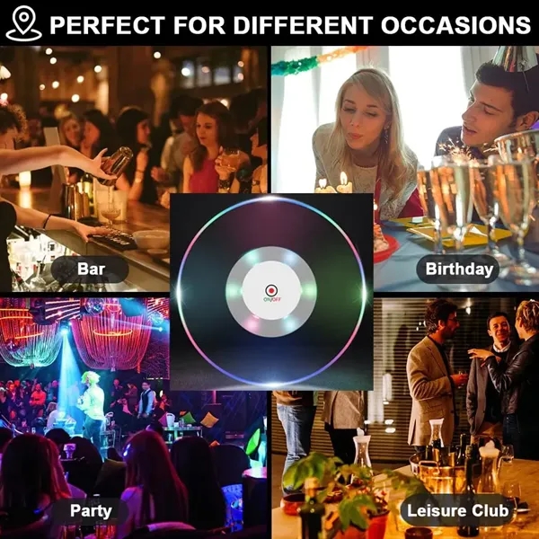 Crystal Ultra-Thin LED Coasters - Crystal Ultra-Thin LED Coasters - Image 3 of 5