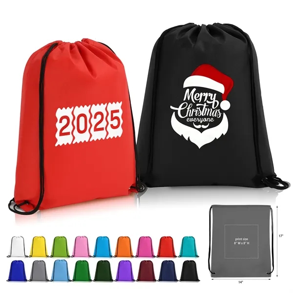 Non-Woven Custom Drawstring Backpack - Non-Woven Custom Drawstring Backpack - Image 0 of 18