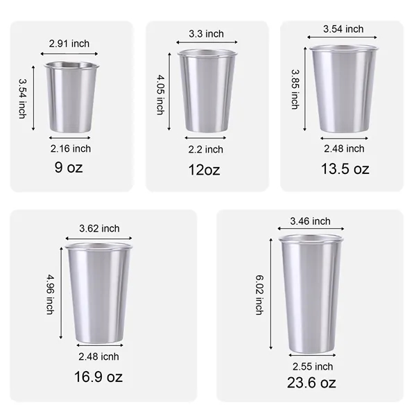 9oz/12oz/13.5oz/16.9oz/23.6oz Stainless Steel Cup Tumbler - 9oz/12oz/13.5oz/16.9oz/23.6oz Stainless Steel Cup Tumbler - Image 3 of 5
