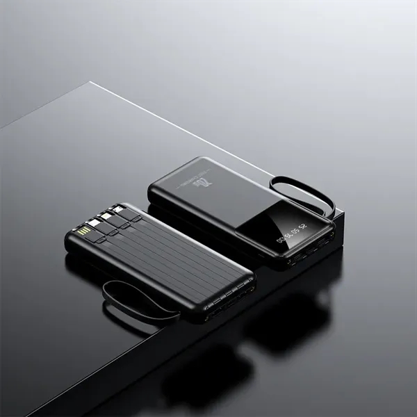 10000mAh Portable Charger with Built-in 4 Cables - 10000mAh Portable Charger with Built-in 4 Cables - Image 2 of 6