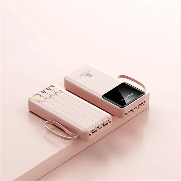 10000mAh Portable Charger with Built-in 4 Cables - 10000mAh Portable Charger with Built-in 4 Cables - Image 4 of 6