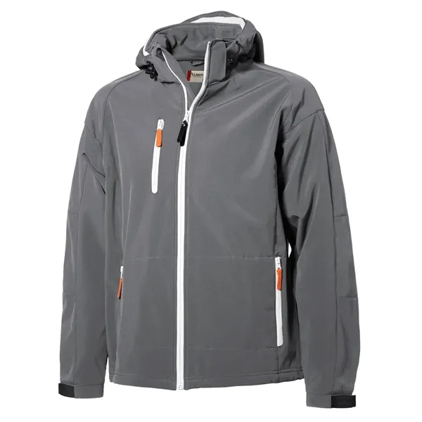 Clique Serac Stretch Softshell Hooded Full Zip Mens Jacket - Clique Serac Stretch Softshell Hooded Full Zip Mens Jacket - Image 11 of 11