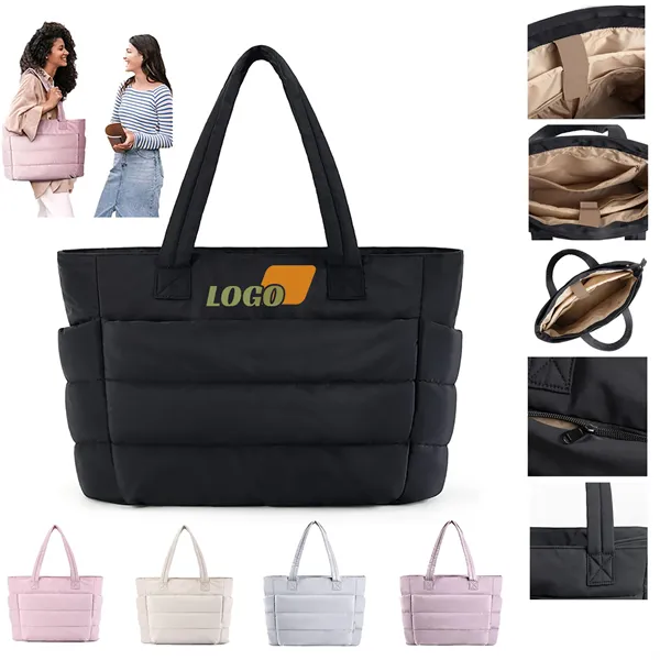 20L Lightweight Puffy Tote Bag with Compartments - 20L Lightweight Puffy Tote Bag with Compartments - Image 0 of 8