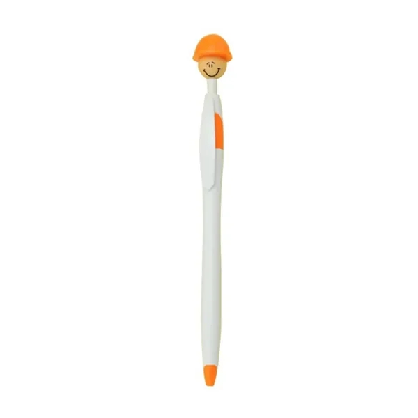 Safety Helmet Smile Face Plastic Ballpoint Pen - Safety Helmet Smile Face Plastic Ballpoint Pen - Image 3 of 4