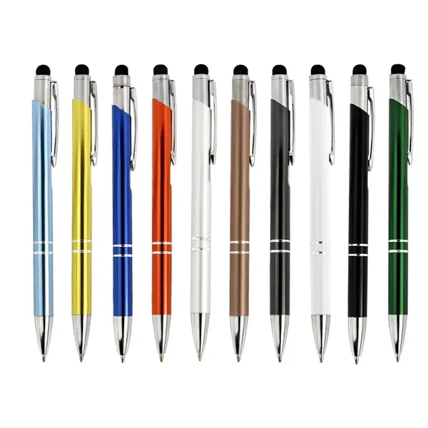 Metal Ballpoint Pen 2-in-1 Stylus Retractable with tip - Metal Ballpoint Pen 2-in-1 Stylus Retractable with tip - Image 0 of 1