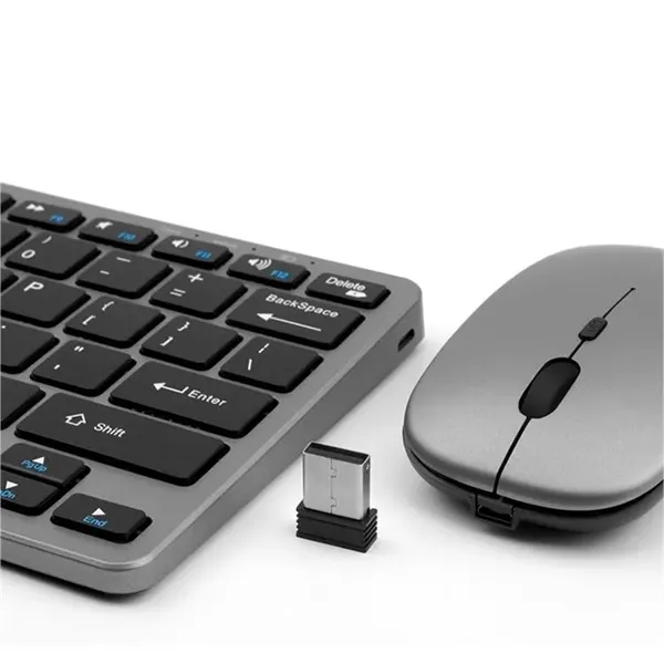 Rechargeable Compact Wireless Mouse Keyboard Set - Rechargeable Compact Wireless Mouse Keyboard Set - Image 1 of 6