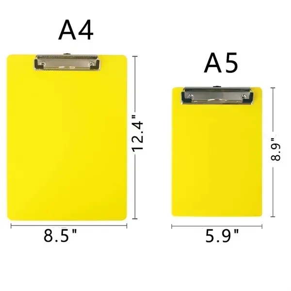A4/A5 Plastic Clipboards with Metal Clip - A4/A5 Plastic Clipboards with Metal Clip - Image 6 of 6
