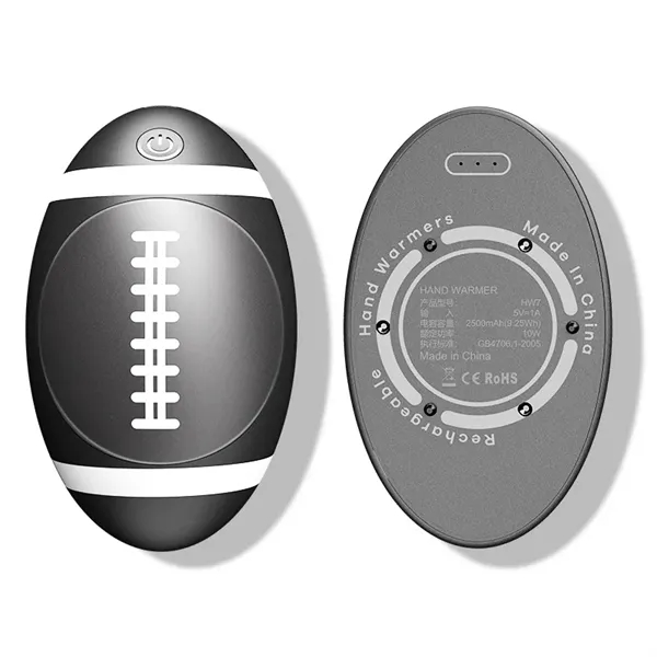 Football Rechargeable Portable Hand Warmers Power Bank - Football Rechargeable Portable Hand Warmers Power Bank - Image 1 of 4