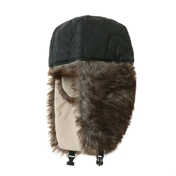Winter Trapper Faux Fur Hat with Ear Flaps - Winter Trapper Faux Fur Hat with Ear Flaps - Image 1 of 5