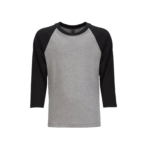 Next Level Apparel Youth CVC Three-Quarter Sleeve Raglan - Next Level Apparel Youth CVC Three-Quarter Sleeve Raglan - Image 32 of 42