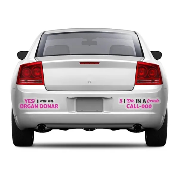 Die-Cut Clear Bumper Stickers (12" x 12"/sqft) - Die-Cut Clear Bumper Stickers (12" x 12"/sqft) - Image 2 of 3