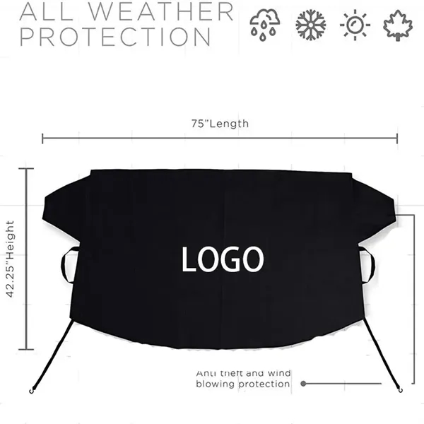 Winter Waterproof 600D Oxford Windshield Snow Cover 75"x42" - Winter Waterproof 600D Oxford Windshield Snow Cover 75"x42" - Image 0 of 2
