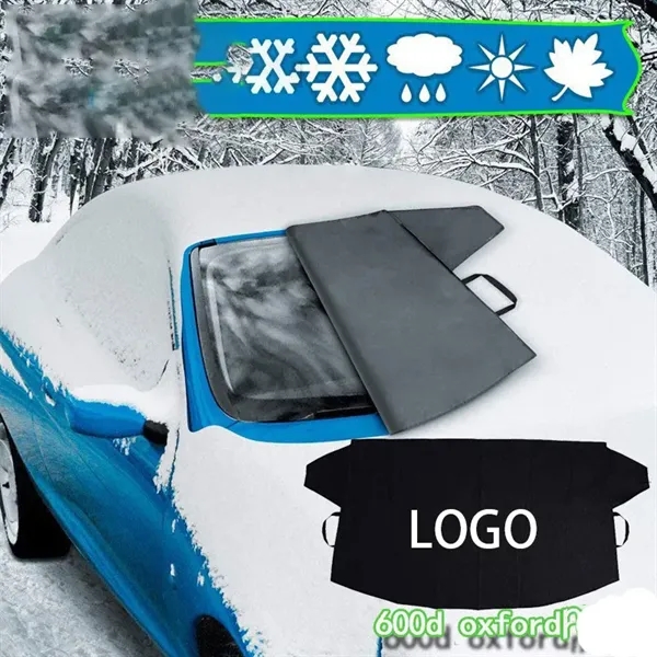 Winter Waterproof 600D Oxford Windshield Snow Cover 75"x42" - Winter Waterproof 600D Oxford Windshield Snow Cover 75"x42" - Image 1 of 2