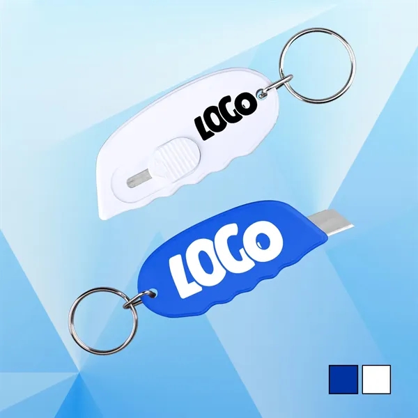 Mini Blade Box Cutter With Grip Handle Keychain - Mini Blade Box Cutter With Grip Handle Keychain - Image 0 of 6