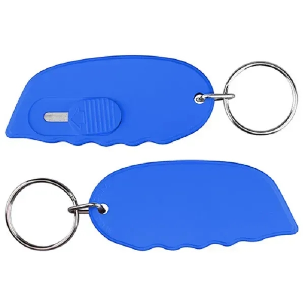 Mini Blade Box Cutter With Grip Handle Keychain - Mini Blade Box Cutter With Grip Handle Keychain - Image 1 of 6
