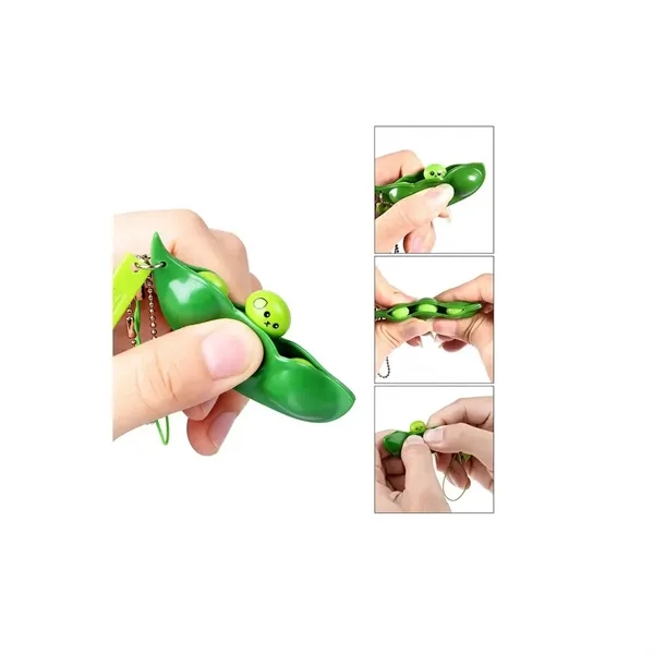 3Pcs Squeeze-A-Bean Edamame Keychain - 3Pcs Squeeze-A-Bean Edamame Keychain - Image 4 of 10