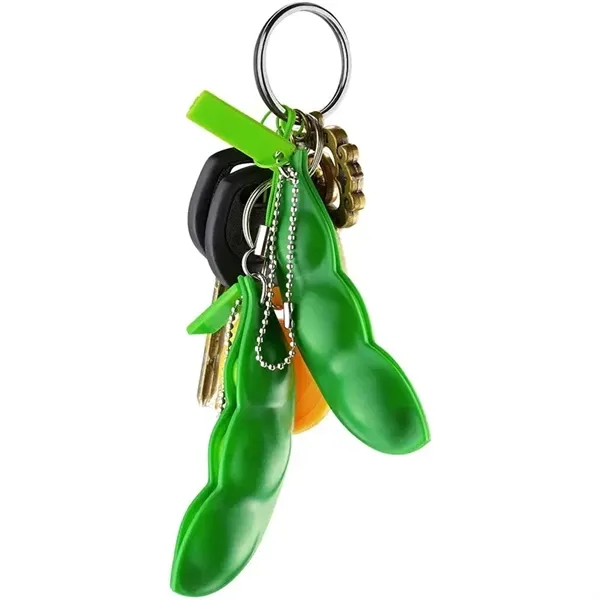 3Pcs Squeeze-A-Bean Edamame Keychain - 3Pcs Squeeze-A-Bean Edamame Keychain - Image 5 of 10