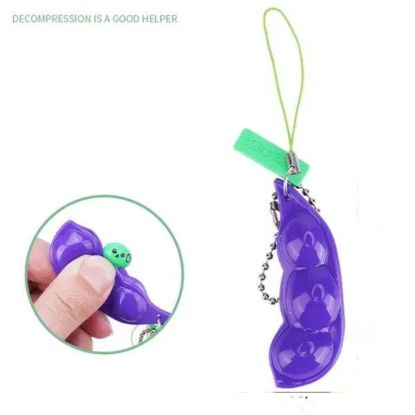 3Pcs Squeeze-A-Bean Edamame Keychain - 3Pcs Squeeze-A-Bean Edamame Keychain - Image 6 of 10